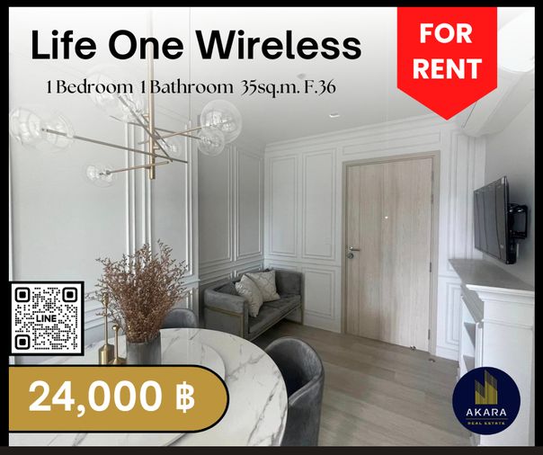🟨🟨🟦🟦[ ให้เช่า ] Life One Wireless🟦🟦🟨🟨 คลิ๊ก‼️ Akara Real Estate ✅✅✅ "ตอบไว ทันใจ ใส่ใจทุกขั้นตอน"