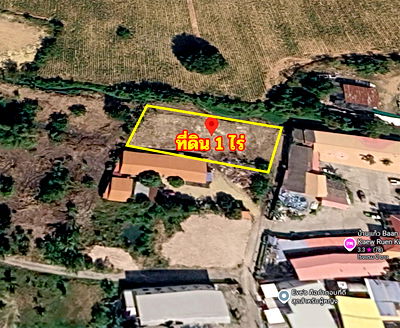 ที่ดิน บางละมุง ชลบุรี : ขายที่ดิน 1 ไร่ ใกล้ถนนสุขุมวิท หนองปรือ บางละมุง ชลบุรีหน้า กว้าง 27 เมตร ลึก 59.2 เมตร