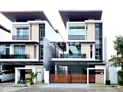 บ้านเดี่ยว ม.รามคำแหง : บ้านเดี่ยว 3 ชั้น สไตล์โมเดิร์น สายไฟโครงการลงดิน ใกล้เดอะไนน์และ ABAC 🏠