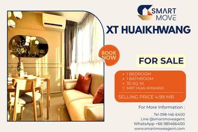 Condos for sale : 🔥 Sale with tenant !! high floor 18++, Good location !! 🔥 Code C20260200019.....XT Huaikhwang, 1 bedroom, 1 bathroom, furnished, Special Deal!!📣📣