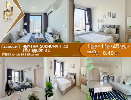DL26020411 Condo for sale, Rhythm Sukhumvit 42 near BTS Ekkamai, ready to move in, call urgently 0653619502 LineID @897iyzll