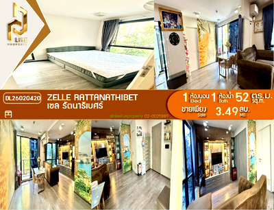 Condos for sale Nonthaburi Road : DL26020420 Condo for sale, Zelle Rattanathibet near BTS สะพานพระนั่งเกล้า, ready to move in, call urgently 0638692663 LineID @257sxzzu