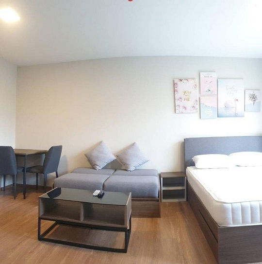 รูป คอนโด ดีคอนโด ธาร จรัญฯ สตูดิโอ 27 ตรม. ตึก B ชั้น 1 ของครบ เพียง 8,500 บาท - รูปที่ 2/7