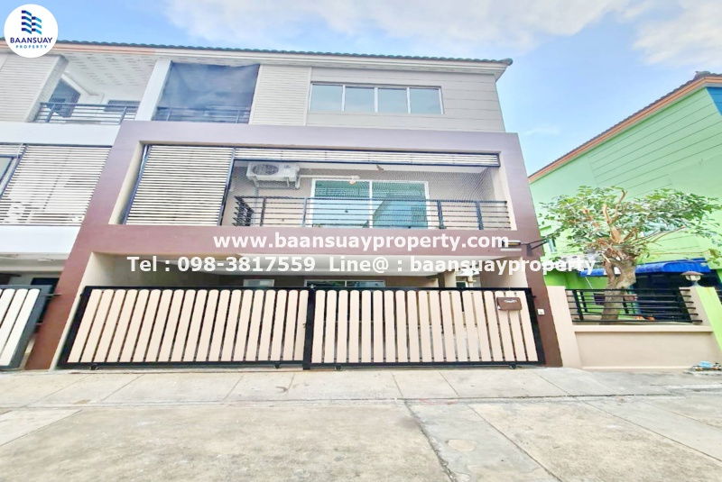 รูป ให้เช่า ทาวน์โฮม 3 ชั้น หลังมุม ถนนสุทธิสาร ใกล้ MRT สุทธิสาร 1 กม. - รูปที่ 1/15