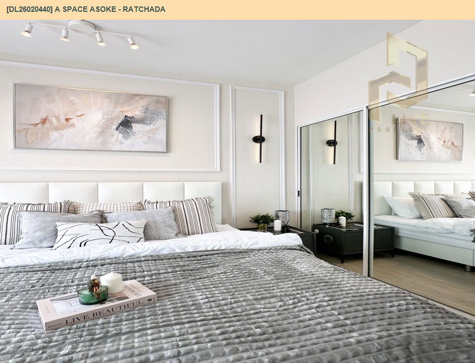 รูป DL26020440 ขายคอนโด เอ สเปซ อโศก - รัชดา (A Space Asoke - Ratchada) ใกล้ MRT พระราม 9 พร้อมเข้าอยู่ โทรด่วน 0656133286 LineID @534wlwof - รูปที่ 5/12
