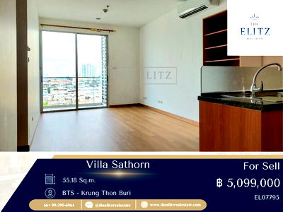ขายคอนโด : ✨ วิวโค้งน้ำเจ้าพระยาแบบไม่ต้องจ่ายราคาหลักร้อยล้าน Villa Sathorn ชั้นสูง วิวโล่ง เห็นพลุไอคอนสยามได้จากระเบียงห้อง 🎉