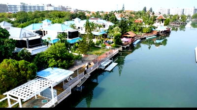 Houses for sale Sattahip Chonburi : For Sale House , Jomtien Yacht Club 3 , nice view , river view , wide frontage , Sattahip , Sattahip , Chon Buri , CX-136265 ✅ Live chat with us ADD LINE @connexproperty ✅