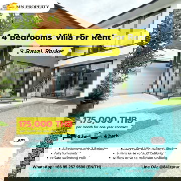 4 Bedrooms Villa For Rent near BCIS school in Chalong, Phuket