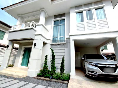Houses for rent Bangkok : For Rent House , PRUKSA VILLAGE THE SEASON ROMKLAO - LADKRABANG , MRT-Min Buri , Lam Pla Thiw , Lat Krabang , Bangkok , CX-130077 ✅ Live chat with us ADD LINE @connexproperty ✅