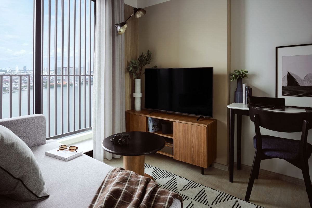 รูป 🔥2.37 MB. ขายดาว์นราคาดีมาก 1นอน ตำแหน่งดี วิวสวน พร้อมอยู่ คอนโดใหม่ติดริมแม่น้ำ ทำเลดีๆ ใกล้พระราม 3 ,สาทร @ Nue Riverest Ratburana - รูปที่ 8/8