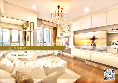 Condos for sale : Urgent Sale 📍 Ivy Thonglor 📍 High floor, beautiful view, corner unit, fully furnished, convenient location near BTS Thonglor.