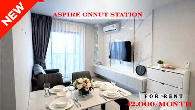 Condos for rent : 🍀🍀🍀 Prime Condo Location 🚆 For Rent 📌 Aspire Onnut Station 🌸 (Line: @rent2022) Beautiful unit, ready to move in ✨ A10665