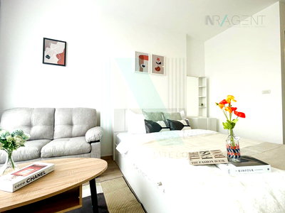 คอนโดให้เช่า : ให้เช่าคอนโด เดอะ ริช พระราม 9-ศรีนครินทร์ อาคาร 1 ชั้น 20 สตูดิโอ ขนาด 25.00 ตรม ใกล้ Lotus พัฒนาการ