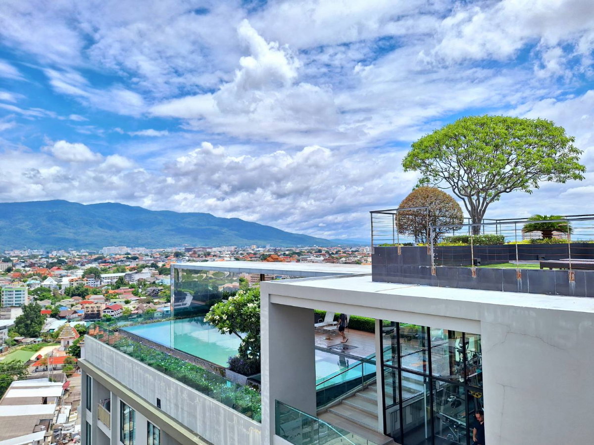 picture Condo for rent The Astra Chiang Mai-Chang Klan, Building A, Shangri-La Hotel view, 11 th floor,51 sq.m. price 25,000 baht/month - 17/20