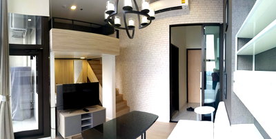 คอนโดให้เช่า : คอนโดชีวาทัย เรสซิเดนซ์ อโศก ห้อง Loft duplex ขนาด 34 ตร.ม. ชั้น 16 ทิศเหนือ ไม่บังวิว