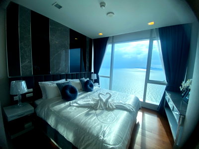 คอนโดให้เช่า : for rent condo the palm wongamat beach front 1 Bed hight floor (S03-2003)