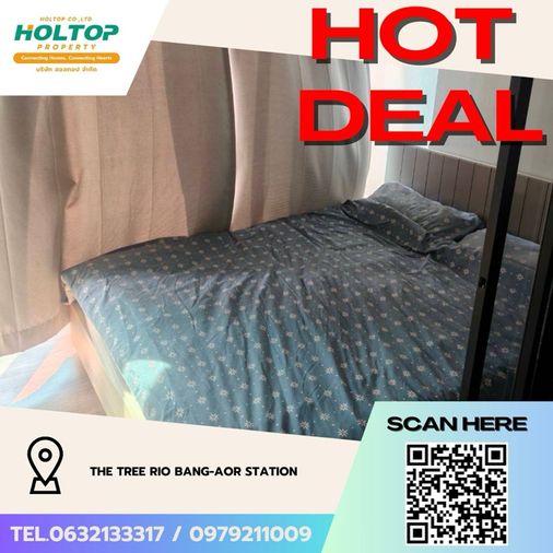 #Z4675💥 170269 🔥ให้เช่าคอนโด The Tree Rio Bang-Aor Station