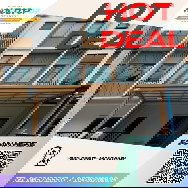 Townhouses for rent : #Z4664💥 170269 🔥House for Rent: PLEX Onnut - Wongwaen