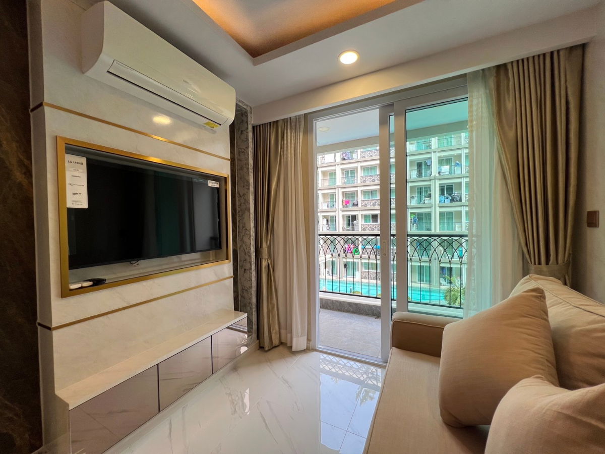 รูป มีเน็ต ดุสิต แกรนด์ ปาร์ค 2 ขนาด 35  ตรม.ตึก B  ชั้น 3 วิวสระว่ายน้ำ - รูปที่ 4/13