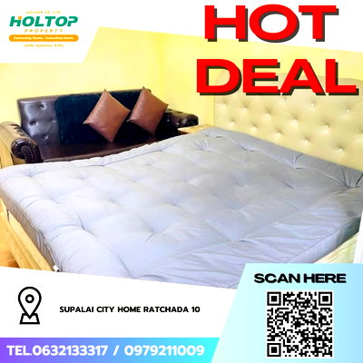 Condos for rent MRT Huai Khwang : #Z4650💥 160269 🔥 Condo for Rent: Supalai City Home Ratchada 10