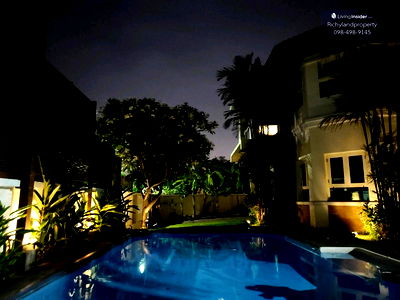 Houses for sale Bang Chan Industrial Estate : For sale: Resort-style detached pool villa in Thara Rom Village, Ramkhamhaeng 150. Ready to move in, well-maintained. This purchase is a great value.