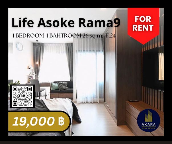 🟨🟨🟦🟦 [ ให้เช่า ] Life Asoke - RAMA9 🟦🟦🟨🟨 คลิ๊ก‼️ Akara Real Estate✅✅✅✅✅ "ตอบไว ทันใจ หลังการขายดีเยี่ยม"