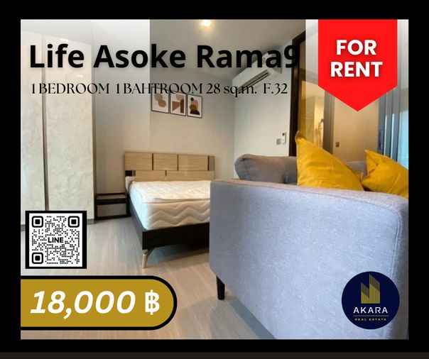 🟨🟨🟦🟦 [ ให้เช่า ] Life Asoke - RAMA9 🟦🟦🟨🟨 คลิ๊ก‼️ Akara Real Estate✅✅✅✅✅ "ตอบไว ทันใจ หลังการขายดีเยี่ยม"