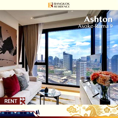 Condos for rent :  Ashton Asoke–Rama 9 💛 Premium built-in unit, never rented before 💎Near MRT Rama 9 