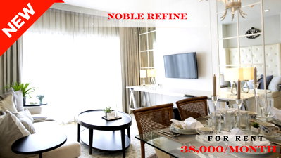 Condos for rent : 🚆 Prime Condo Location For Rent 📍 Noble Refine 🌸 (Line: @rent2022) | Near BTS Phrom Phong  ✨ Ready to move in! ✨ 📌 Ref Code: A02431
