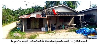 ที่ดิน คลองท่อม กระบี่ : K02804 ขายที่ดินพร้อมสิ่งปลูกสร้าง ตำบลพรุดินนา อำเภอคลองท่อม กระบี่