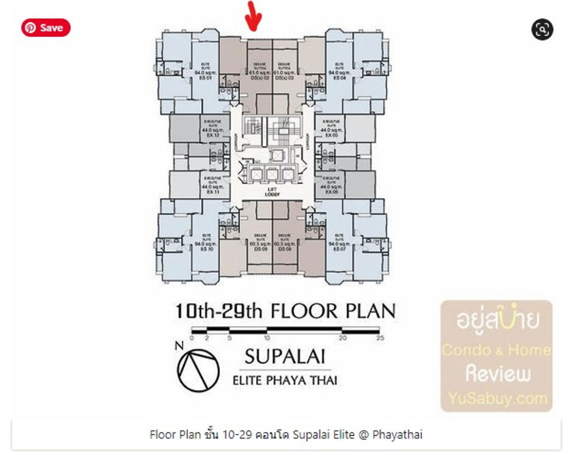 รูป 🎈#MT2602_145🎈💥ด่วน💥ว่างชัวร์ รีบคลิก ก่อนหลุดมือ‼️ 𝗙𝗼𝗿 𝗥𝗲𝗻𝘁3️⃣1️⃣ k.🔥🔥#ใกล้BTSสถานีพญาไท คอนโด    ศุภาลัยเอลีทแอทพญาไท  - รูปที่ 6/6
