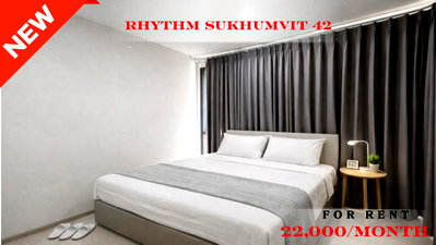 Condos for rent : 🍀🍀🍀 BEST DEAL 🌸 For Rent 📌 Rhythm Sukhumvit 42 🔥🔥  (Line: @rent2022) Ready to move in ✨ A00004