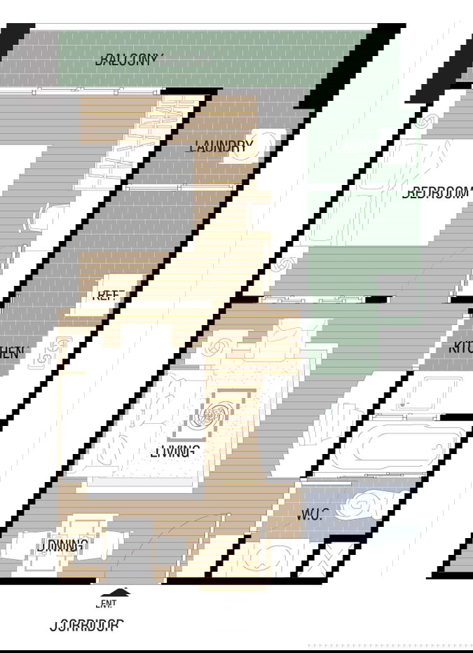 รูป 🔰ให้เช่าคอนโด ลุมพินี เพลส นราธิวาส - เจ้าพระยา 43 ตรม. 1 ห้องนอน 1 ห้องครัว อาคาร A - รูปที่ 16/18