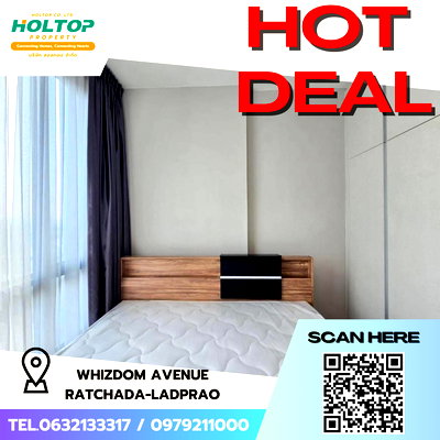 คอนโดให้เช่า : #S5740 ให้เช่า Whizdom Avenue Ratchada-Ladprao