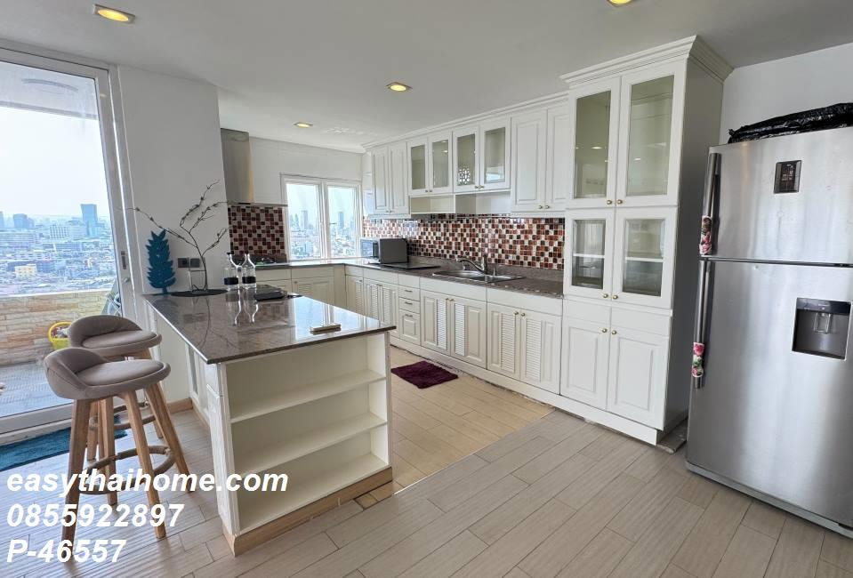 รูป P-46557 วิวเมืองสวย! สราญใจ แมนชั่น 3 นอน 65,000 บาท ใกล้ CBD! | Line Id @easythaihome | 085-592-2897 - รูปที่ 9/24