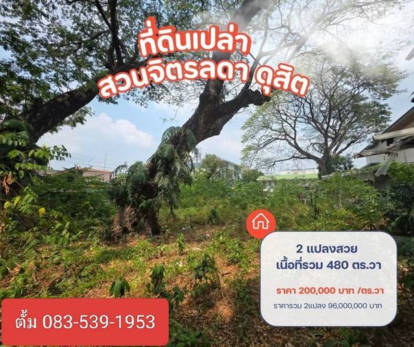 Land for sale, 480 sq wah, Dusit