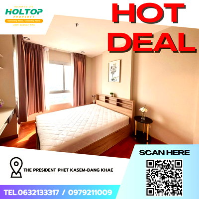 Condos for rent Kasem Rat Hospital Bang Khae : #Z4703💥 190269🔥 Condo for Rent: The President Phet Kasem-Bang Khae