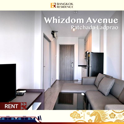 Condos for rent :  Whizdom Avenue Ratchada-Ladprao 🚀 Beautiful unit in a quality project, Near MRT Lat Phrao 