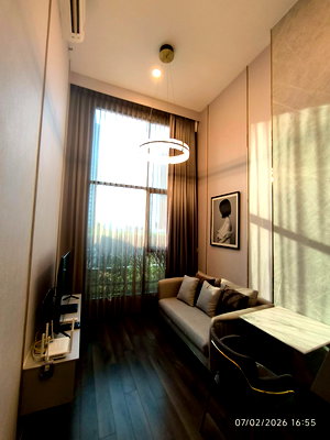 คอนโดให้เช่า : คอนโดให้เช่า Knightsbridge Space Rama9 เฟอร์ครบพร้อมเข้าอยู่ ใกล้ MRT พระราม 9