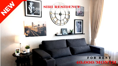 Condos for rent : 🍀🍀🍀 Prime Condo Location 🚆 For Rent 📍 Siri Residence 🔥🔥  (Line: @rent2022) Great location, ready to move in ✨ A02513