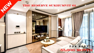 Condos for rent : 🍀🍀🍀 High Demand Project 🌸🌸 For Rent 📍 The Reserve Sukhumvit 61 🌹🌹  (Line: @rent2022) Prime location, ready to move in ✨ A02554