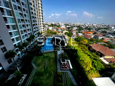 Condos for sale : 1 Bed Large Room Closed Kitchen High Fl. 10+ Unblock view  Fully furnished Good Location Next to MRT Ratchadaphisek @ Rhythm Ratchada 