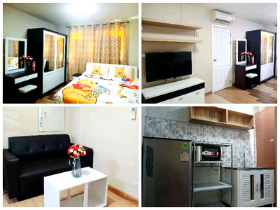 Condos for rent Rangsit Market : 🔥 NTC Home offers Plum Condo Phaholyothin 89 for rent: Phase 1, Building A, 3rd floor (7,500 THB/month), 28 sq m, with washing machine.