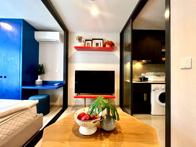 Condos for rent : 📍XT HUAIKHWANG✨ Fully Furnished (1Bed 1Bath) Area 30 SQM. Fl.12a Building A✨Rent 16,500/month ✅ 𝐋𝐢𝐧𝐞 : @𝐬𝐚𝐧𝐡𝐚𝐩𝐫𝐨𝐩𝐞𝐫𝐭𝐲📲095-6922871