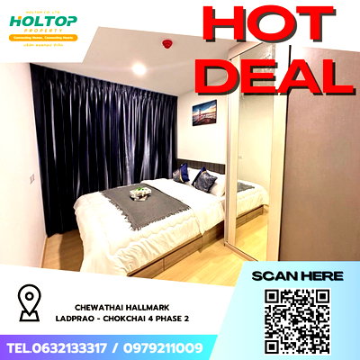 คอนโดให้เช่า : #Z4702💥 190269🔥ให้เช่าคอนโด Chewathai Hallmark Ladprao - Chokchai 4 Phase 2 