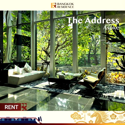 Condos for rent :  The Address Asoke 🛌🏻 Spacious unit at a great price 💸Near MRT Phetchaburi 