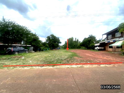 ขายที่ดิน : ที่ดินว่างเปล่า 256 ตร.วา ศรีวิไล บึงกาฬ 1.6M