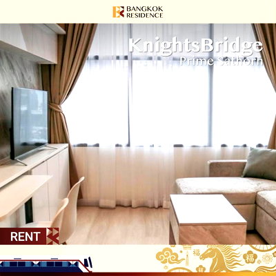 Condos for rent :  KnightsBridge Prime Sathorn 🌇 Beautiful high-floor unit at a great price 💎 Near BTS Chong Nonsi 