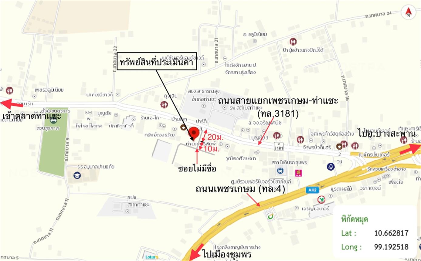 รูป ที่ดินว่างเปล่า สำหรับขาย - ท่าแซะ ท่าแซะ ชุมพร - รูปที่ 20/20