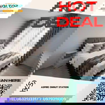 #Z4720💥 200269 🔥ให้เช่าคอนโด Aspire Onnut Station